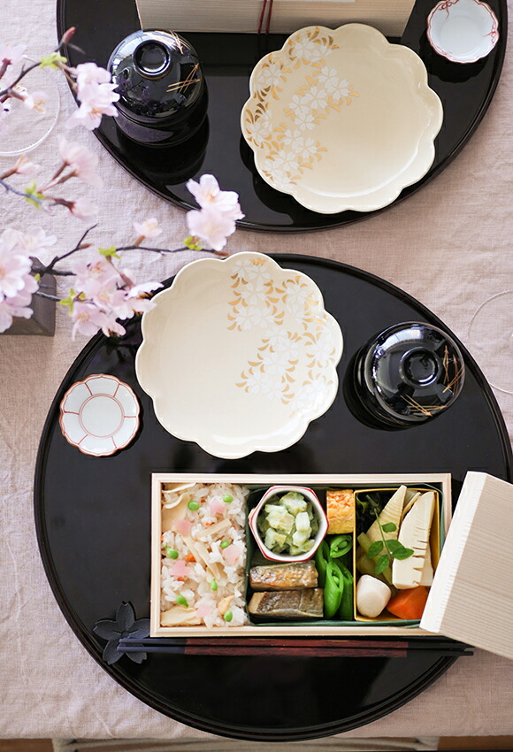 楽天市場】金彩白盛桜絵 花型五寸皿 : TABLE ＆ STYLE