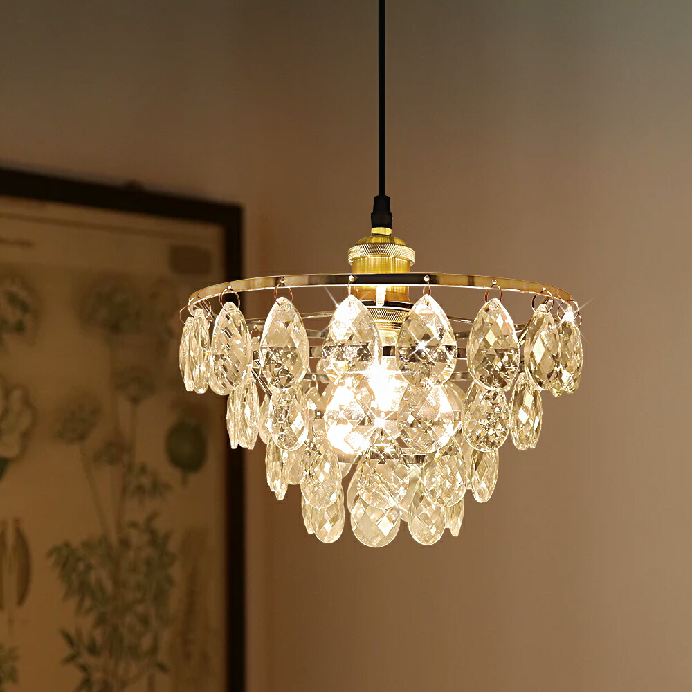 楽天市場】【クリスタルガラス】ペンダントライト シャンデリア風 吊り