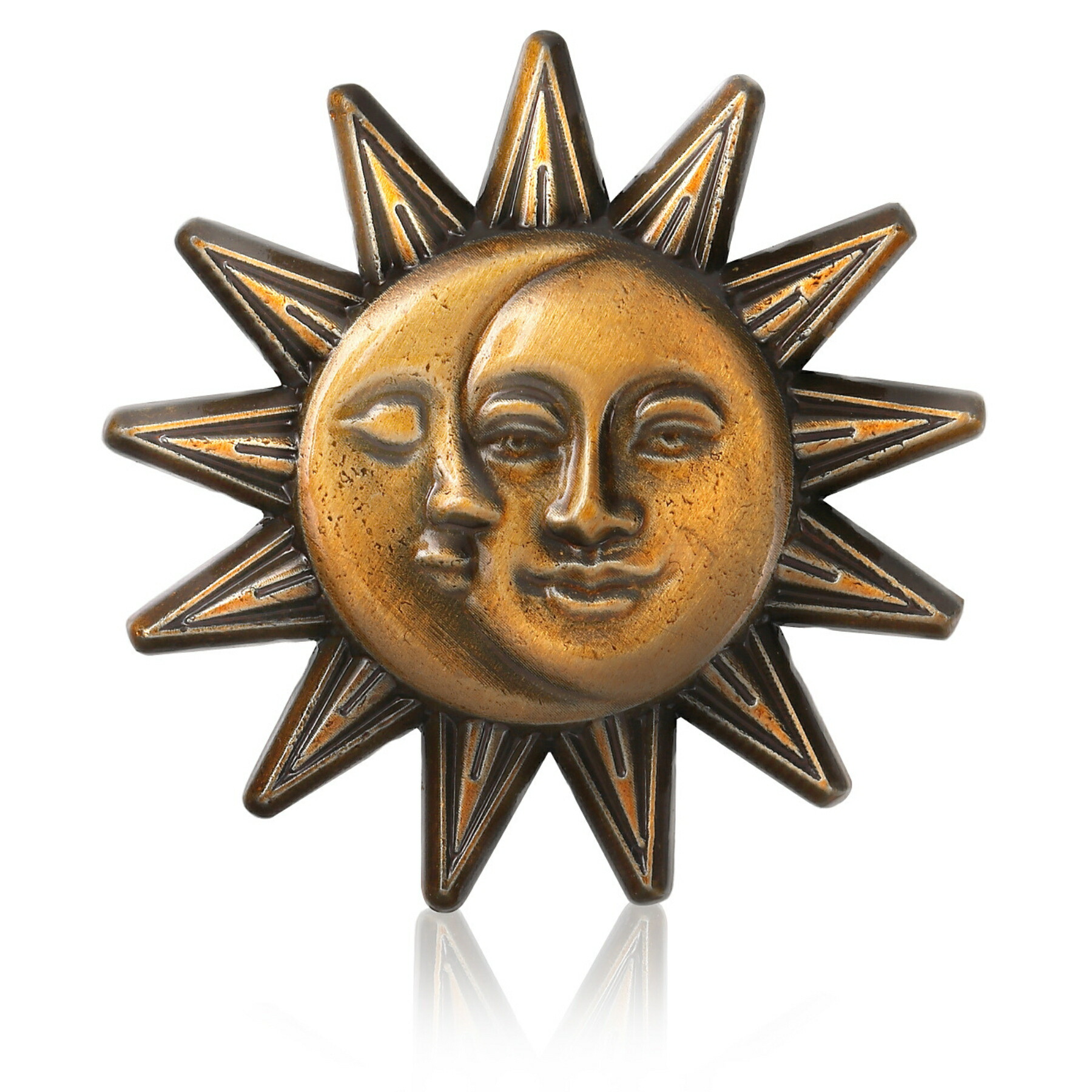 楽天市場】バッジ 太陽と月 ピンバッジ アンティーク調 金属製 ピンズ