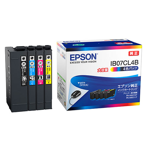 楽天市場】インク マウス 4色パック 大容量 純正品 IB07CL4B EPSON