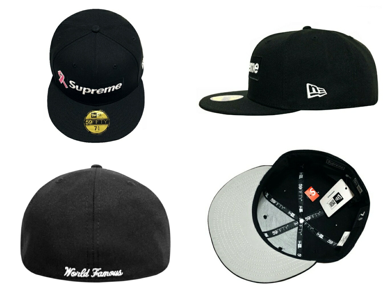 楽天市場】SUPREME シュプリーム キャップ ニューエラ コラボ 25AW 黒