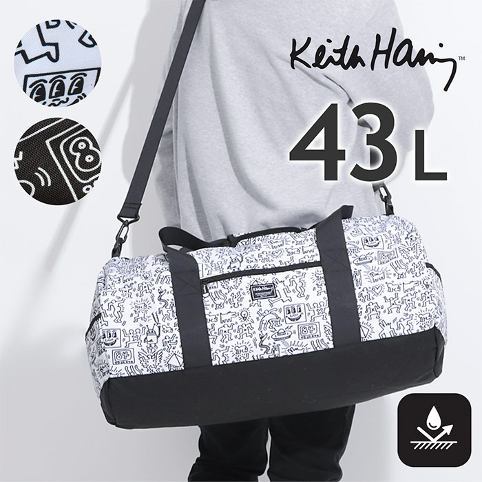 楽天市場】大容量 ボストン バッグ Keith Haring Trabel Line トラベル