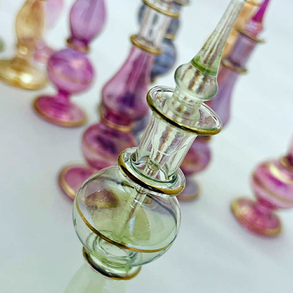 楽天市場】エジプトガラス 香水瓶 10本セット 高さ 9cm CraftsOfEgypt