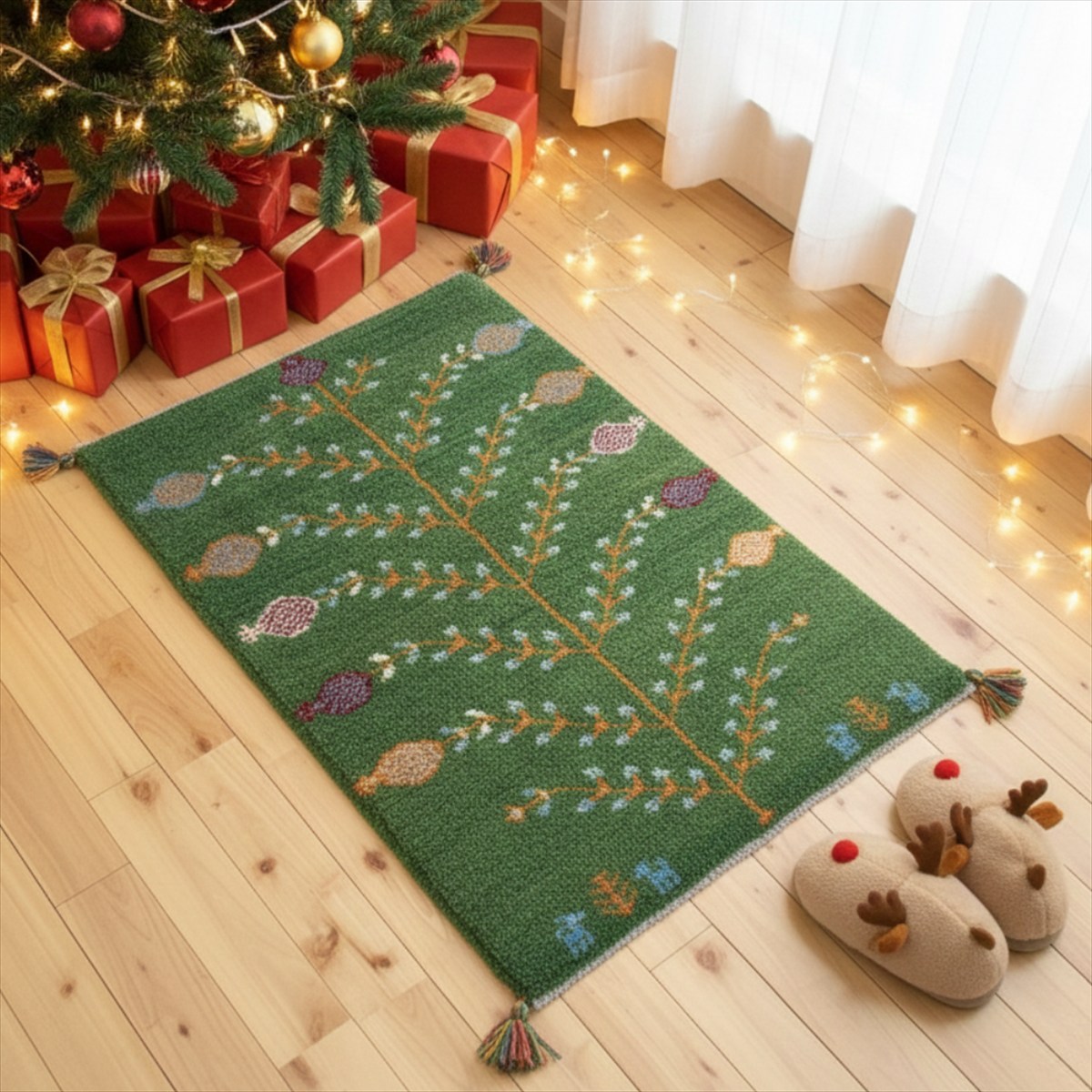 楽天市場】ペルシャ ギャッベ 本場イラン産 玄関マット クリスマス