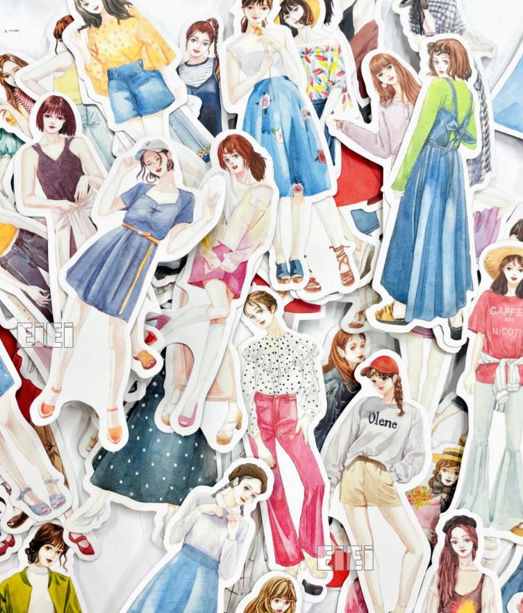 楽天市場】即日出荷 100枚 人物シール 人物ステッカー 大容量 女の子