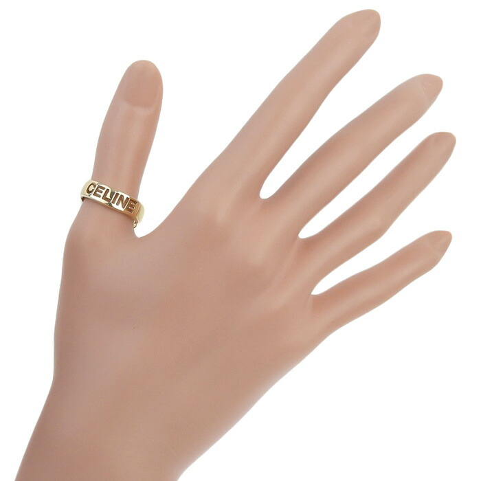 楽天市場】CELINE セリーヌ ロゴ リング K18YG 750イエローゴールド 18