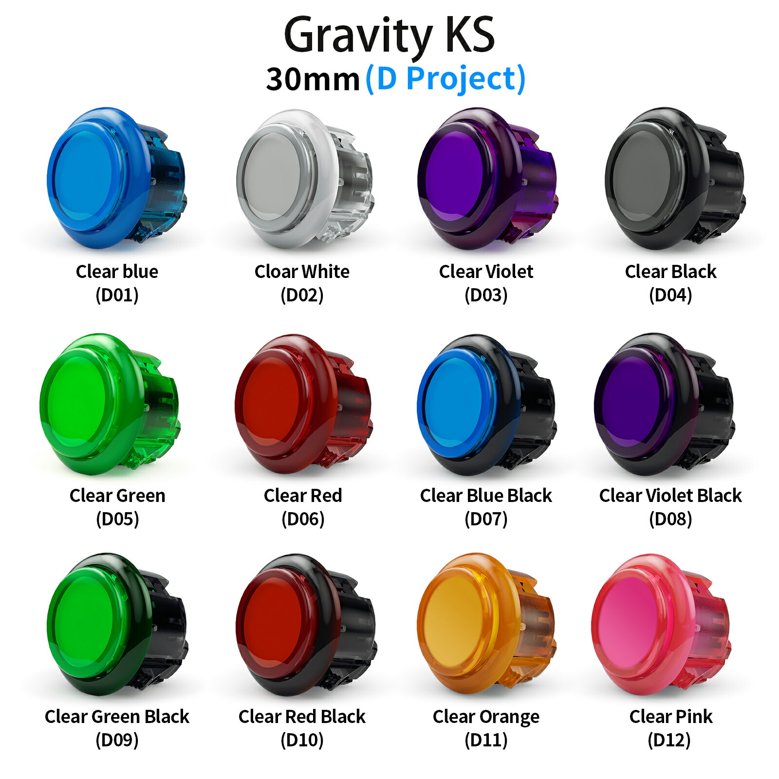 楽天市場】【ハメ込み式 30φ クリア 単品】Qanba Gravity KS クァンバ