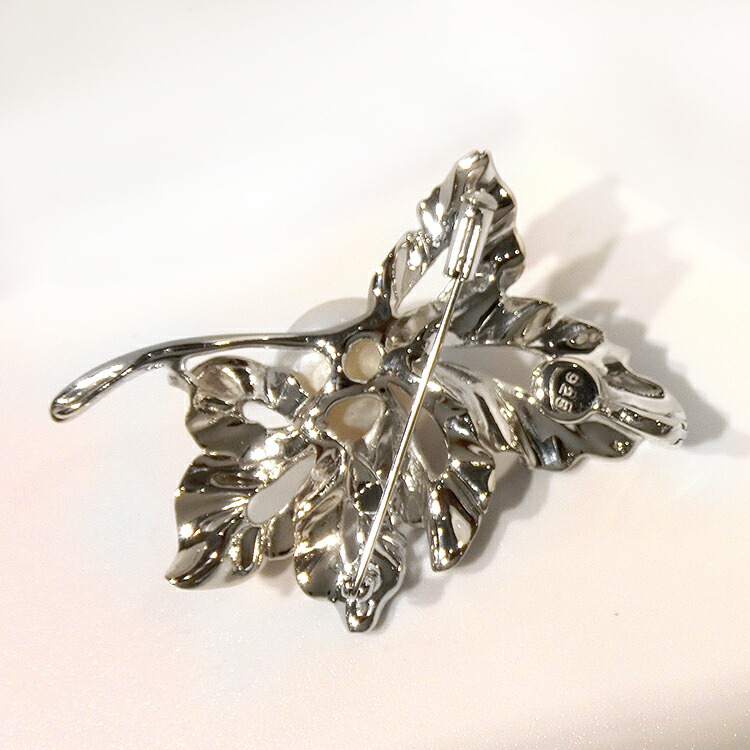 楽天市場】白蝶真珠 パール(6月誕生石) ブローチ シルバーSV