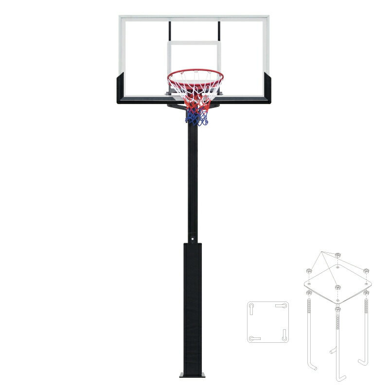 楽天市場】埋込式バスケットゴール バスケットゴール 屋外 バスケット