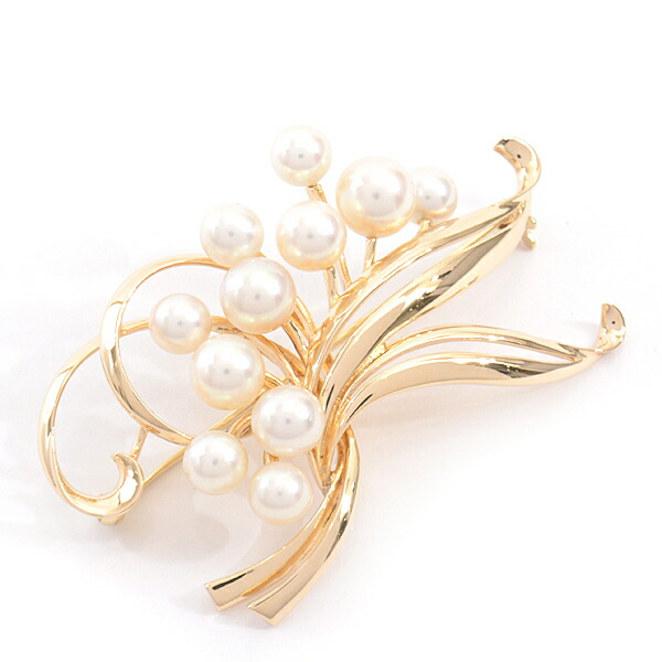楽天市場】ミキモト ブローチ レディース リーフモチーフ 11Pパール