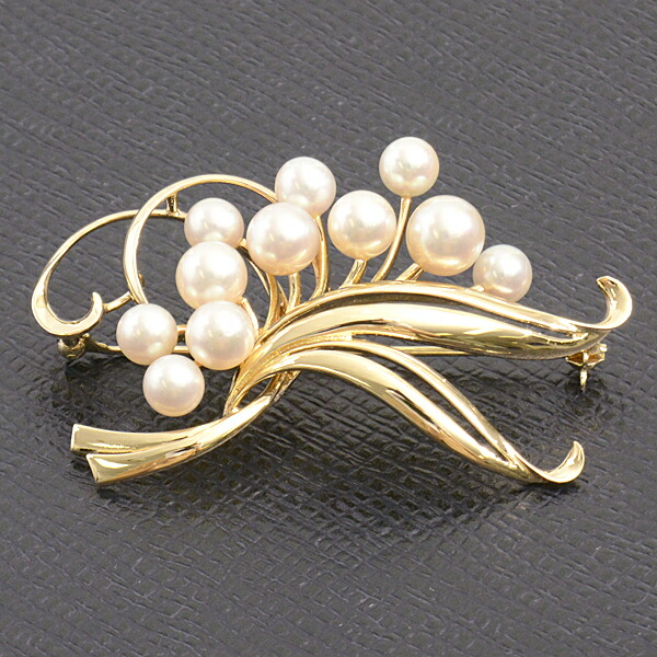 楽天市場】ミキモト ブローチ レディース リーフモチーフ 11Pパール