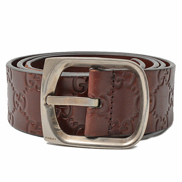 楽天市場】グッチ ベルト メンズ グッチシマ レザーベルト ブラウン