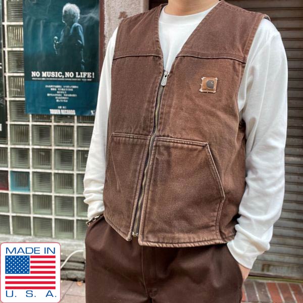 楽天市場】廃番 USA製 00s carhartt カーハート V19 裏フリース ベスト