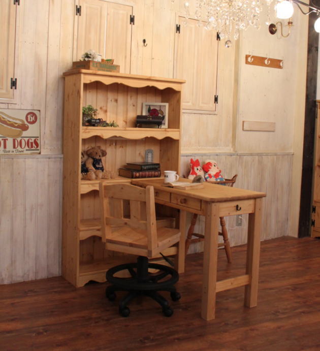 楽天市場】学習机 カントリー 学習デスク セット MW 照明インバーター