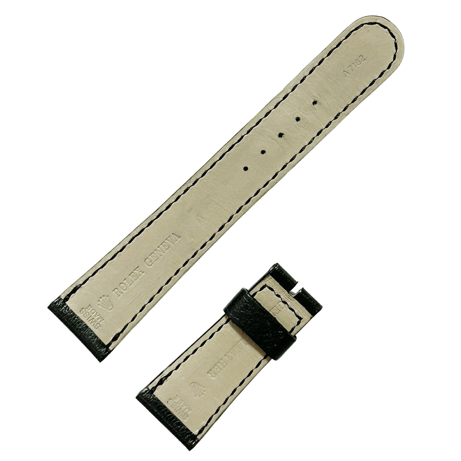 楽天市場】ROLEX ロレックス 純正 レザーベルト A7162 ブラック メンズ
