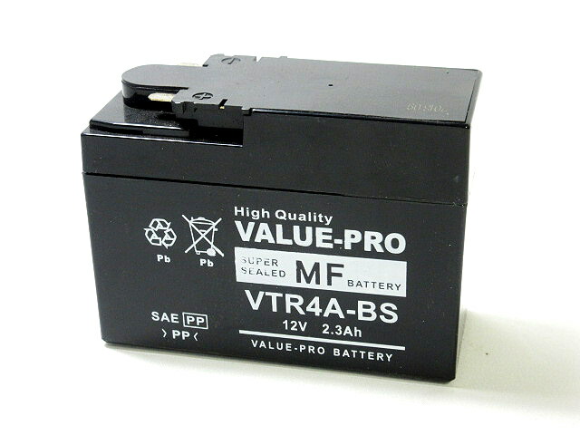 楽天市場】新品 VALUE PRO 充電済 バッテリー VTR4A-BS (互換 YTR4A-BS