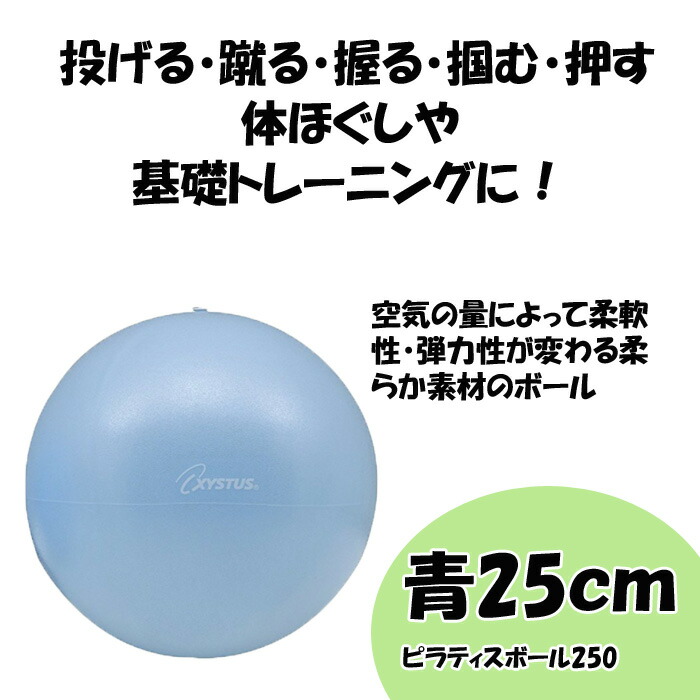 楽天市場】ピラティス ボール 25cm 90g ピラティスボール250 青 XYSTUS