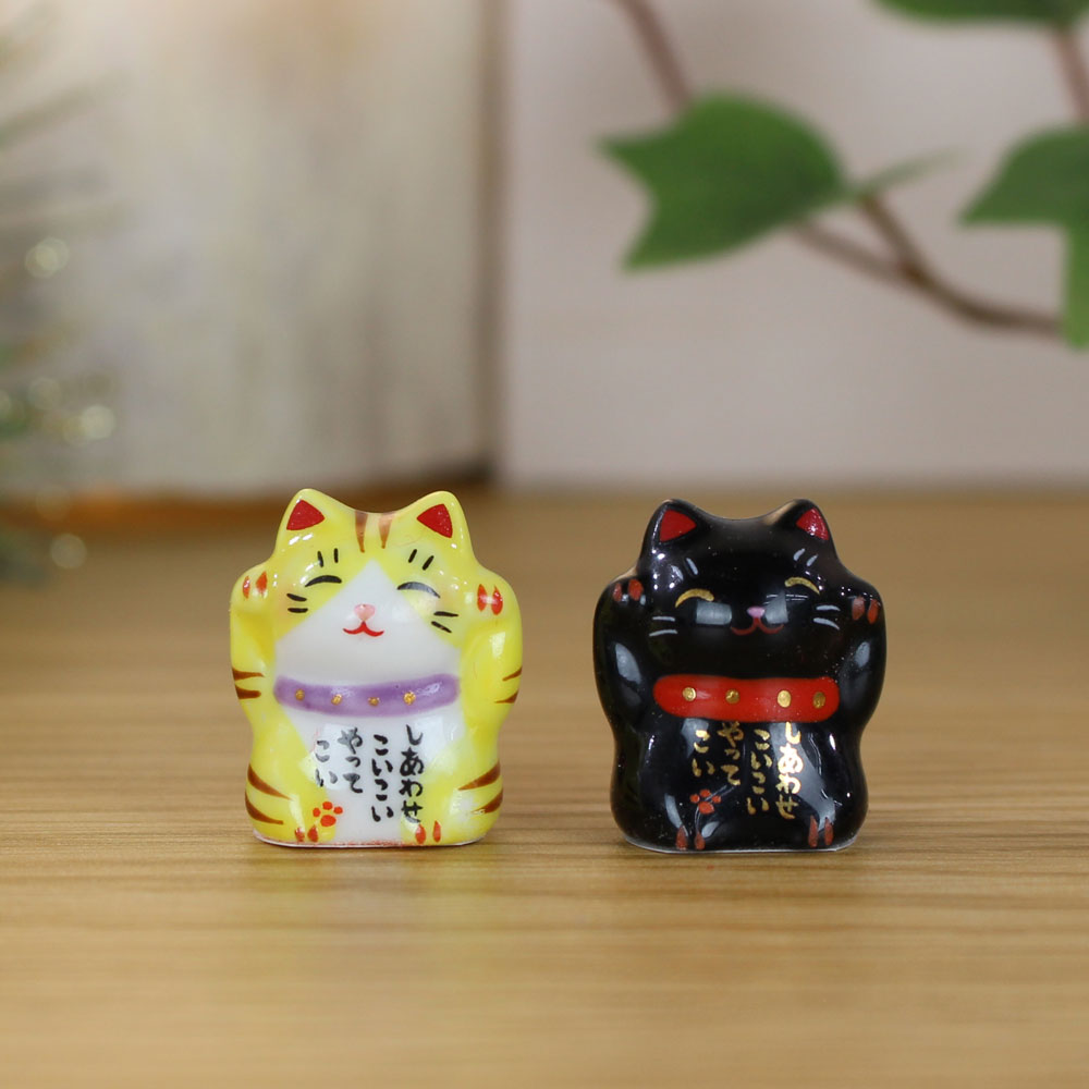 楽天市場】猫 置物 開運 縁起物 宮崎工房【ミニミニ招き猫 にゃんこ大