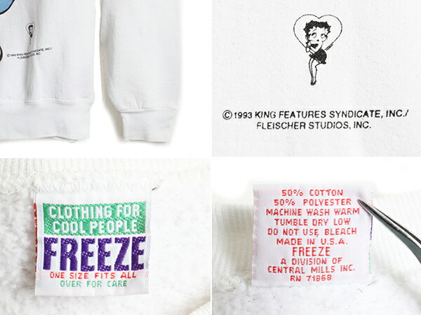 楽天市場】90s USA製 □ ベティ ブープ オフィシャル ビッグ 両面