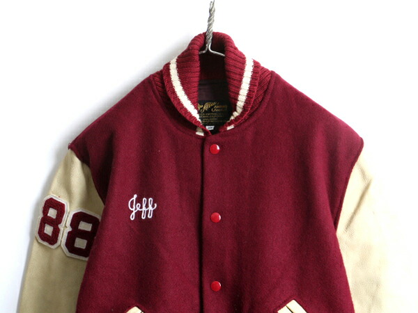 楽天市場】80s USA製 ビンテージ □ ALBION ウール 本革 レザー 切替