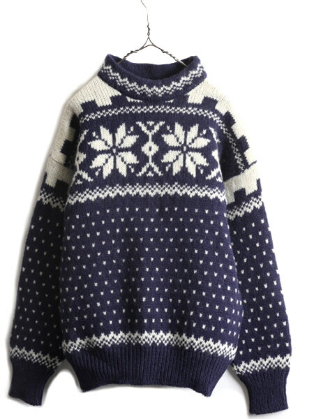楽天市場】90s スコットランド製 □ EMS ノルディック モックネック