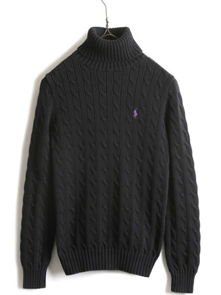 楽天市場】人気 黒 □ ラルフローレン タートルネック コットン