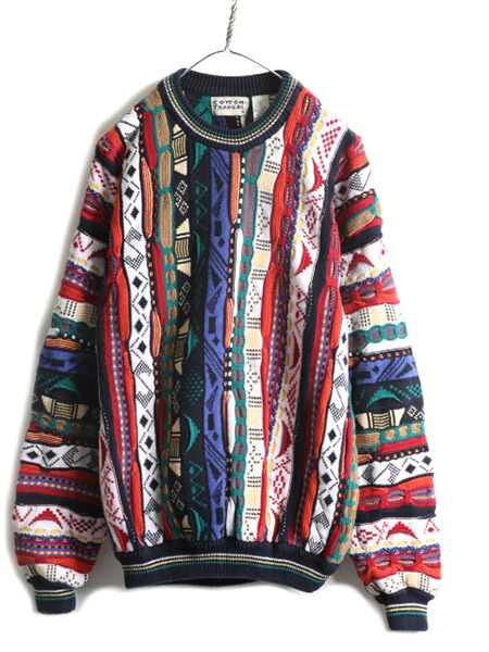 楽天市場】90s □ COTTON TRADERS 3D 立体編み コットン ニット