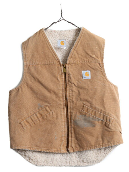 楽天市場】90s USA製 カーハート 裏 ボア ダック ベスト メンズ L