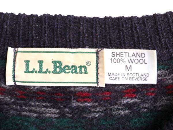 楽天市場】80s スコットランド製 エルエルビーン シェットランド