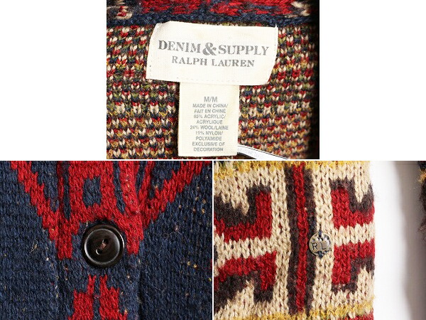 楽天市場】デニム&サプライ ラルフローレン ネイティブ ショールカラー