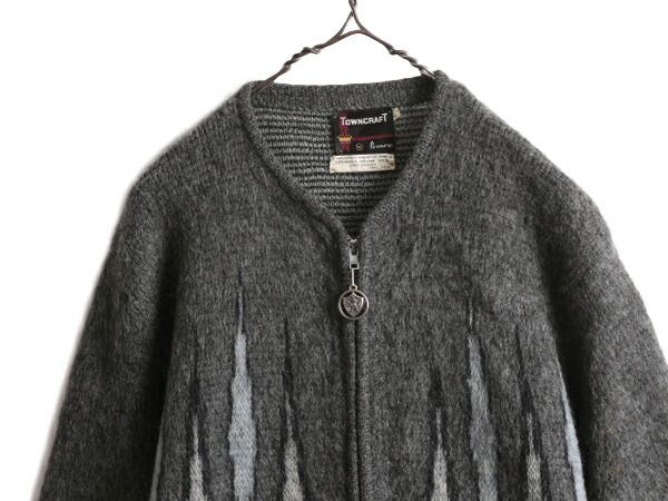 楽天市場】60s ☆ タウンクラフト モヘア ウール ニット カーディガン