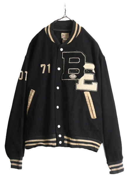 楽天市場】60s 70s USA製 ☆ FELCO ウール スタジャン メンズ XL 黒