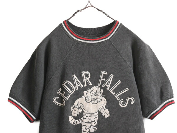 楽天市場】60s ☆ カラー フロッキー 3段 プリント 半袖 スウェット