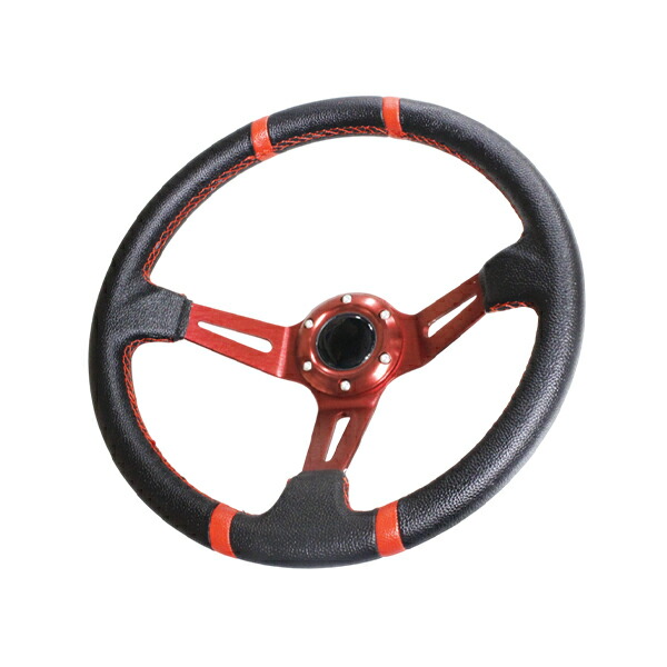 楽天市場】【送料無料】 MOMO形状対応 ステアリング Bタイプ革×赤 35Φ