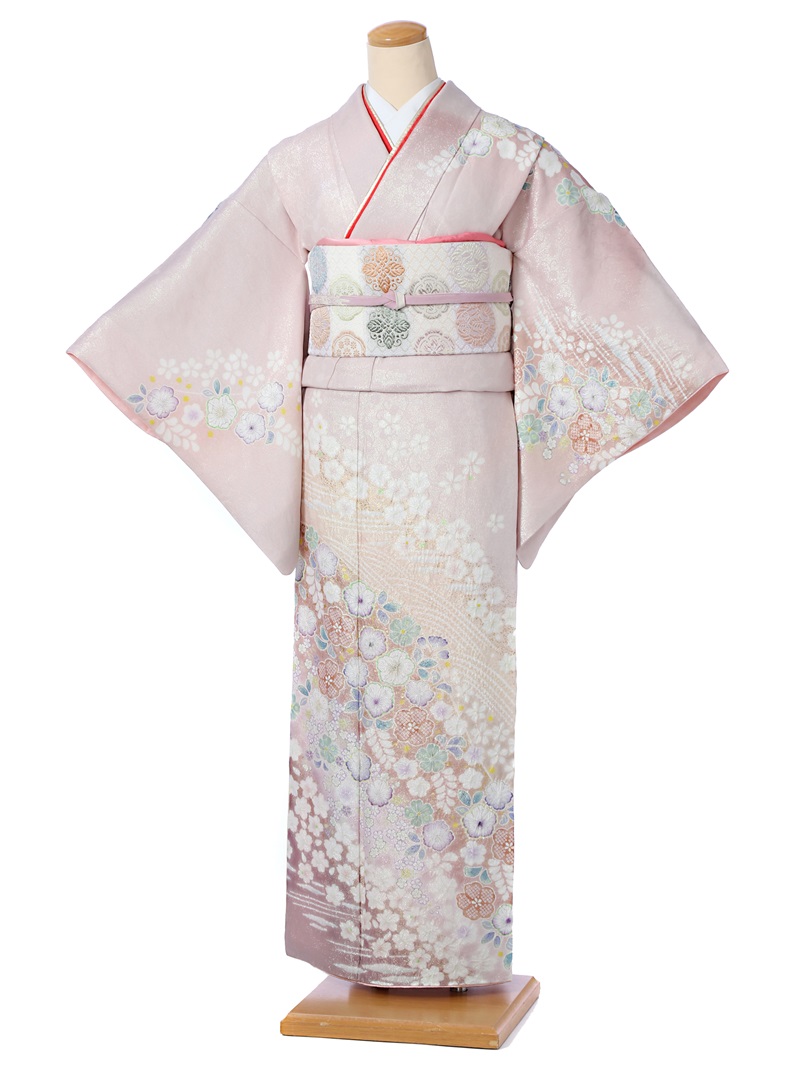 訪問着　フルセット　着物　正絹　辻ヶ花　エンジ 赤　上品な輝き　F9 訪問着 レンタル 卒業式 母 着物 えんじ五色辻が花 結婚式 女性 和服