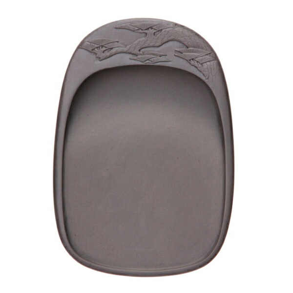 楽天市場】端渓硯 彫花楕円硯 松 6吋 （155×108×20mm） : 書道用品専門