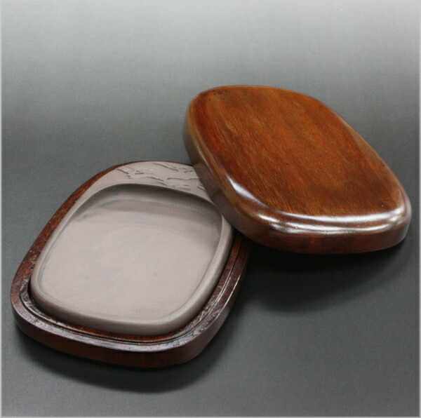 楽天市場】端渓硯 彫花楕円硯 松 6吋 （155×108×20mm） : 書道用品専門