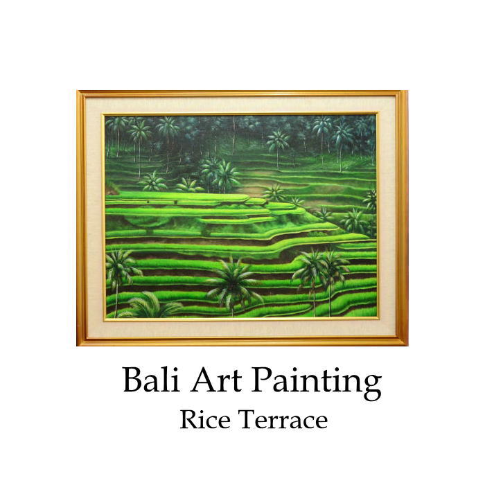 楽天市場】バリ絵画 ライステラス 60×80cm 絵画 風景画＜4