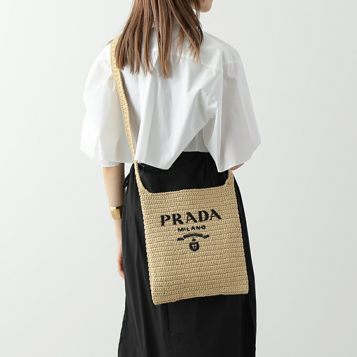 楽天市場】PRADA プラダ かごバッグ 1BC184 OOL 2A2T レディース