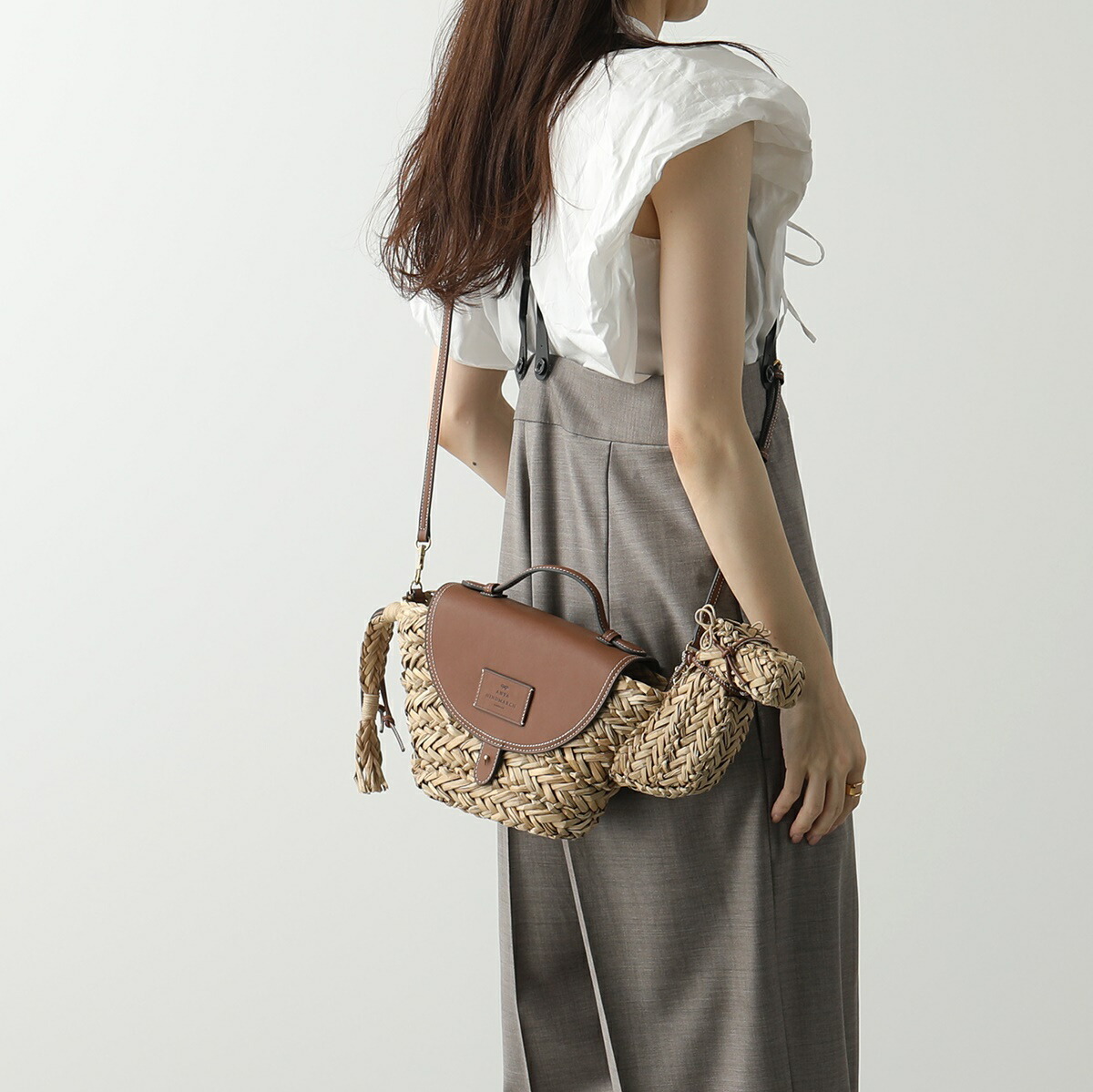楽天市場】ANYA HINDMARCH アニヤハインドマーチ かごバッグ Camel