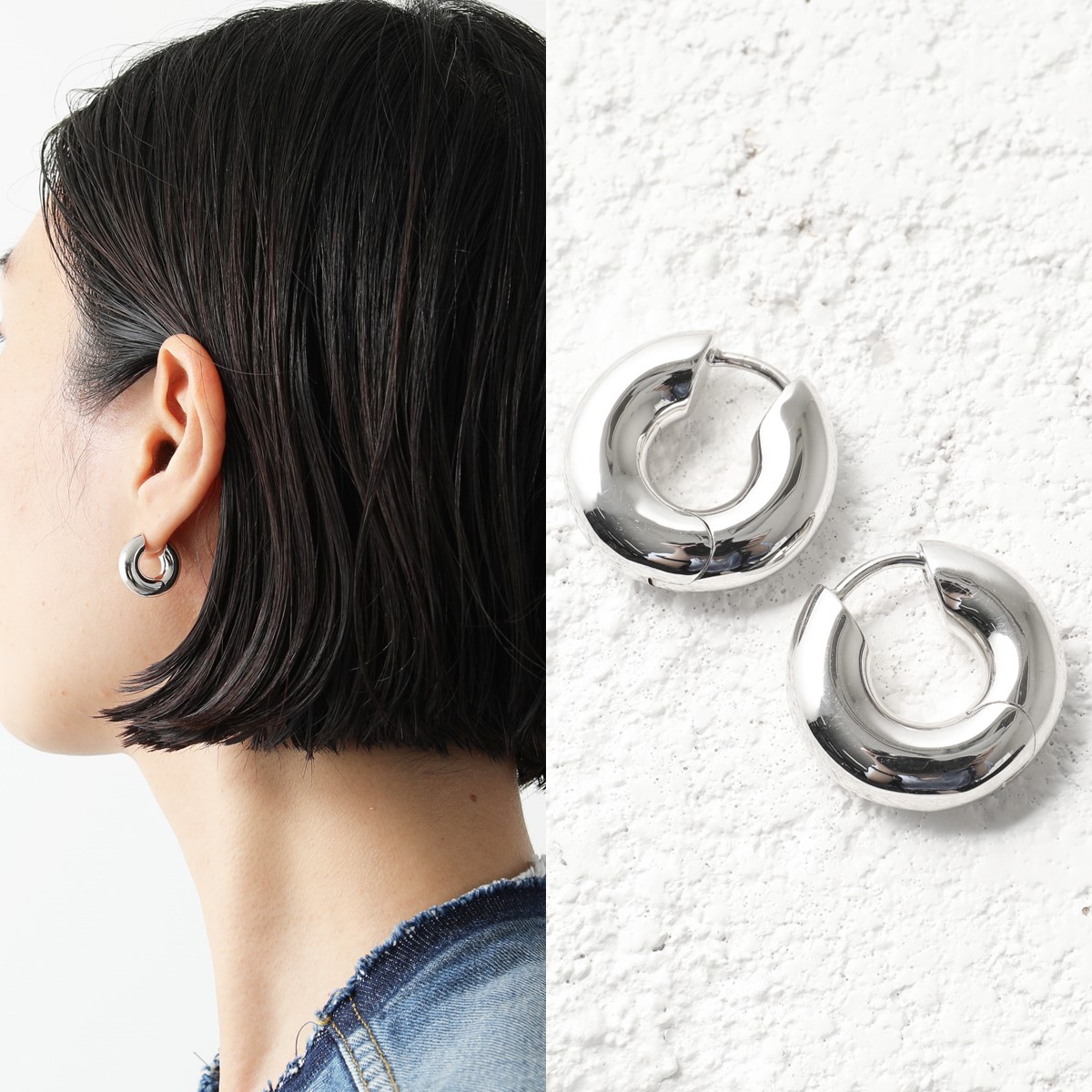楽天市場】TOMWOOD トムウッド ピアス Chunky Hoops Small チャンキー