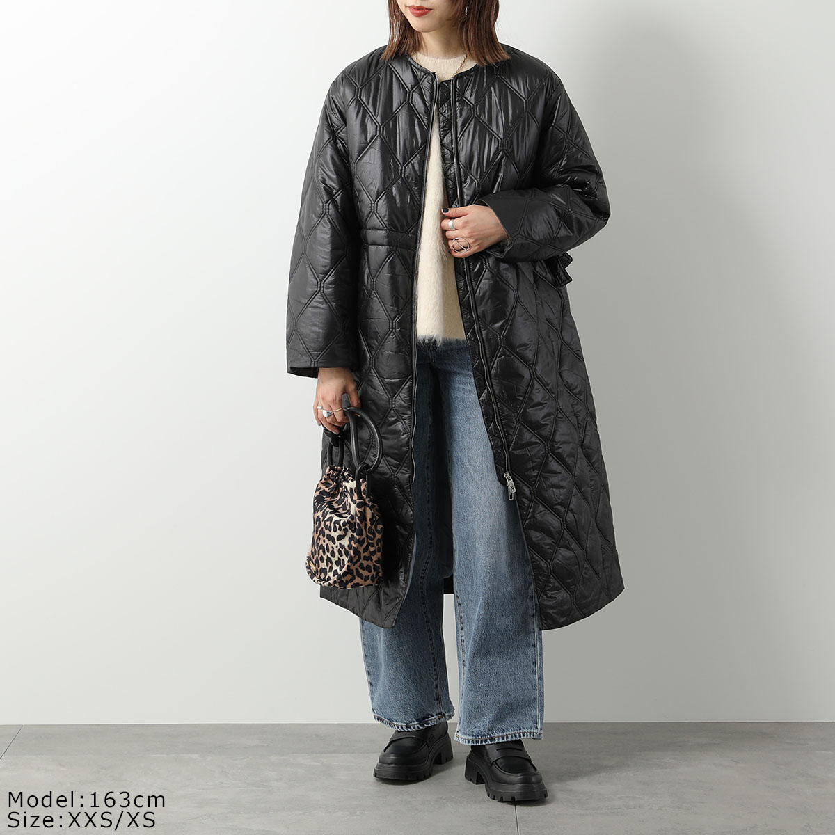楽天市場】GANNI ガニー キルティングコート Shiny Quilt Long Coat
