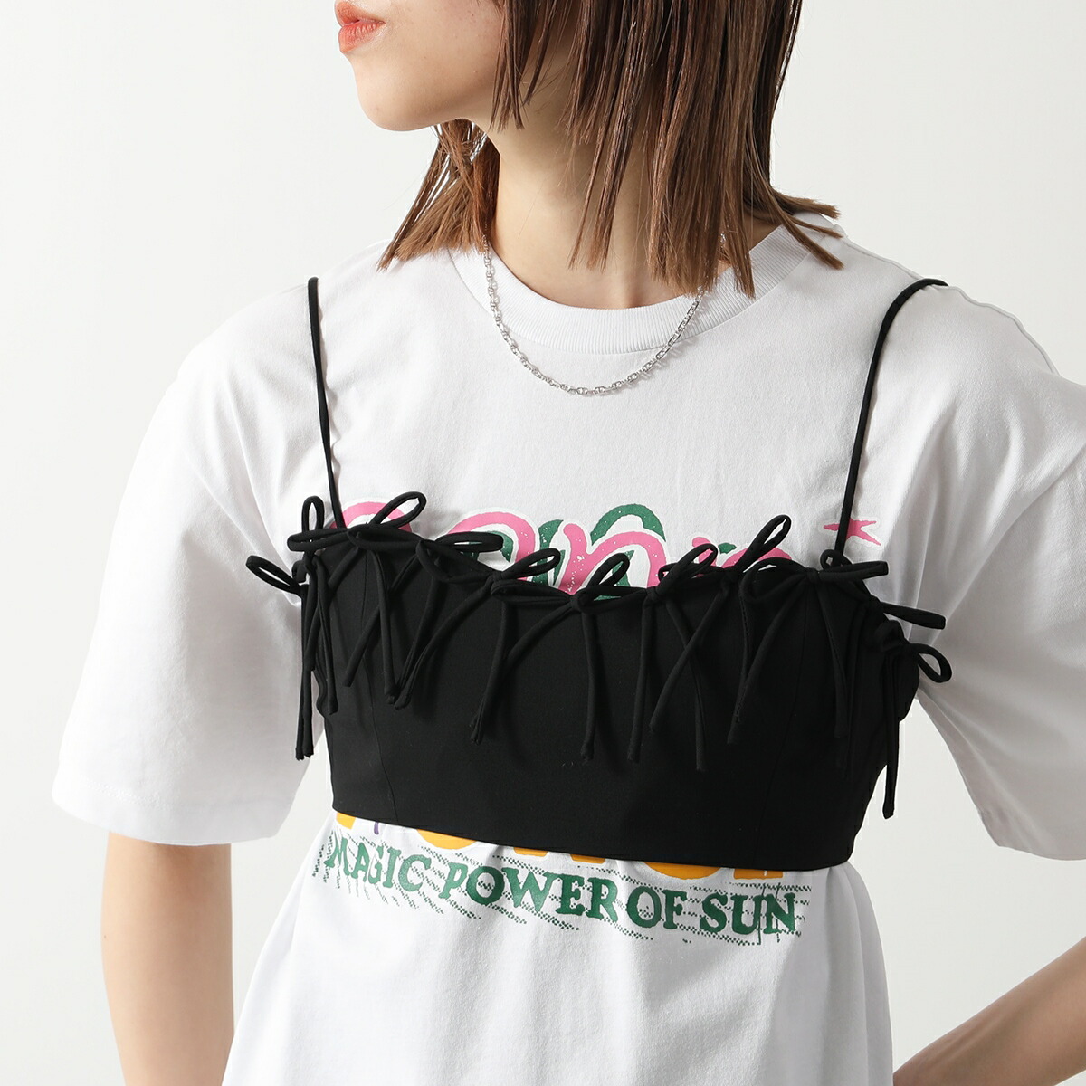 楽天市場】GANNI ガニー ビスチェ Drapey Melange Sleeveless Top