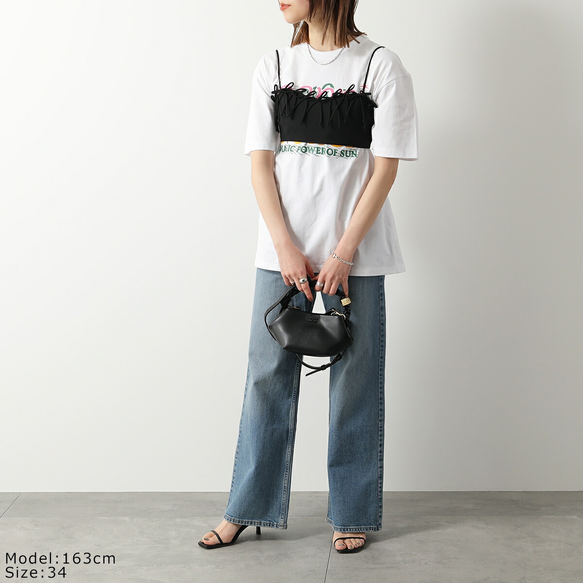 楽天市場】GANNI ガニー ビスチェ Drapey Melange Sleeveless Top