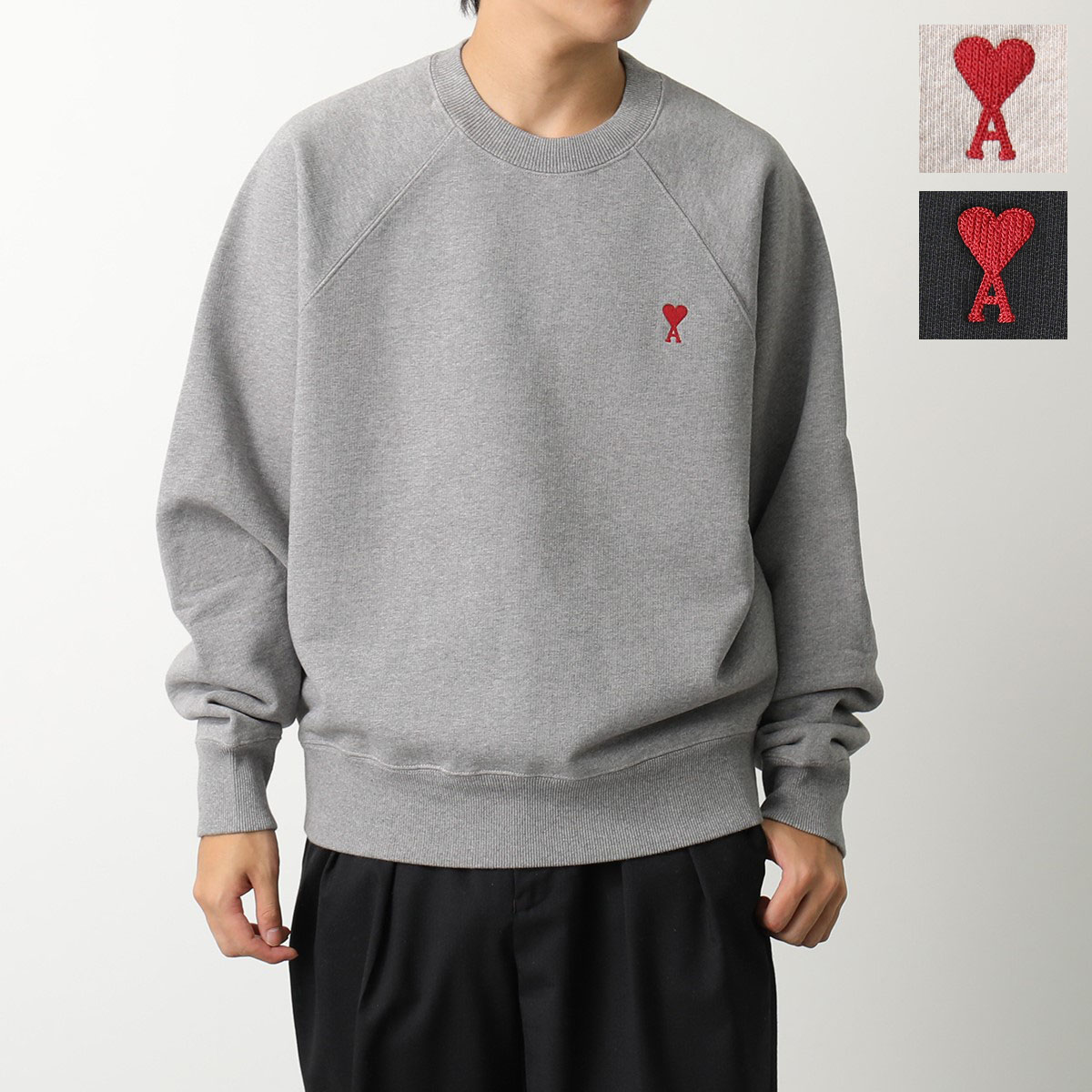 楽天市場】ami paris アミパリス 長袖 スウェットシャツ RED AMI DE