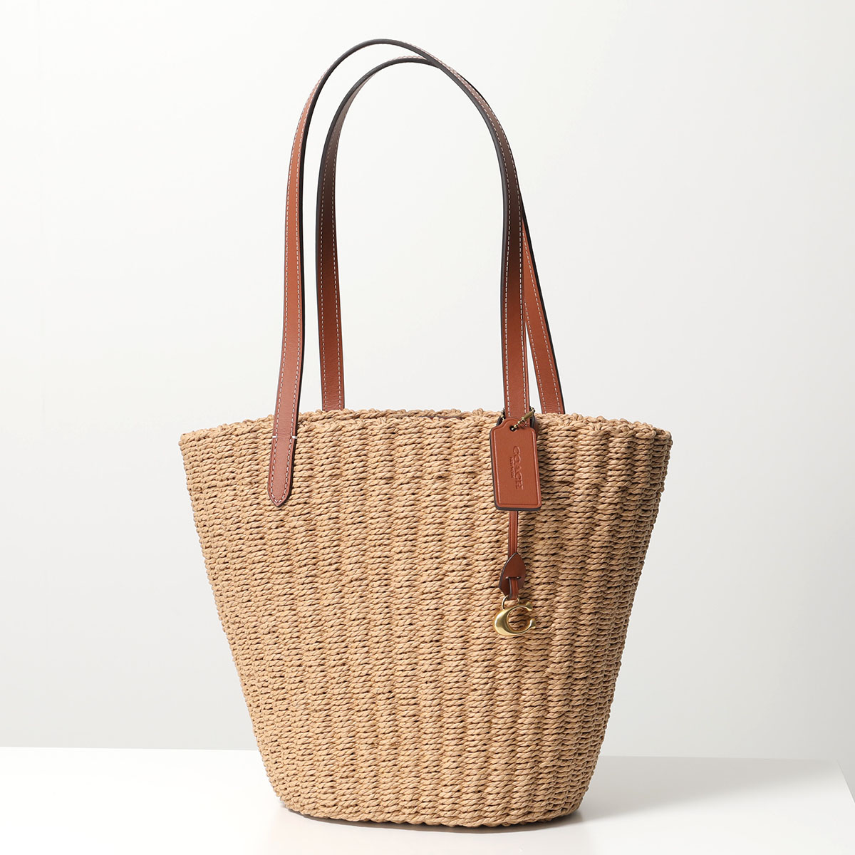 楽天市場】COACH コーチ かごバッグ SM STRAW TOTE CQ785 レディース