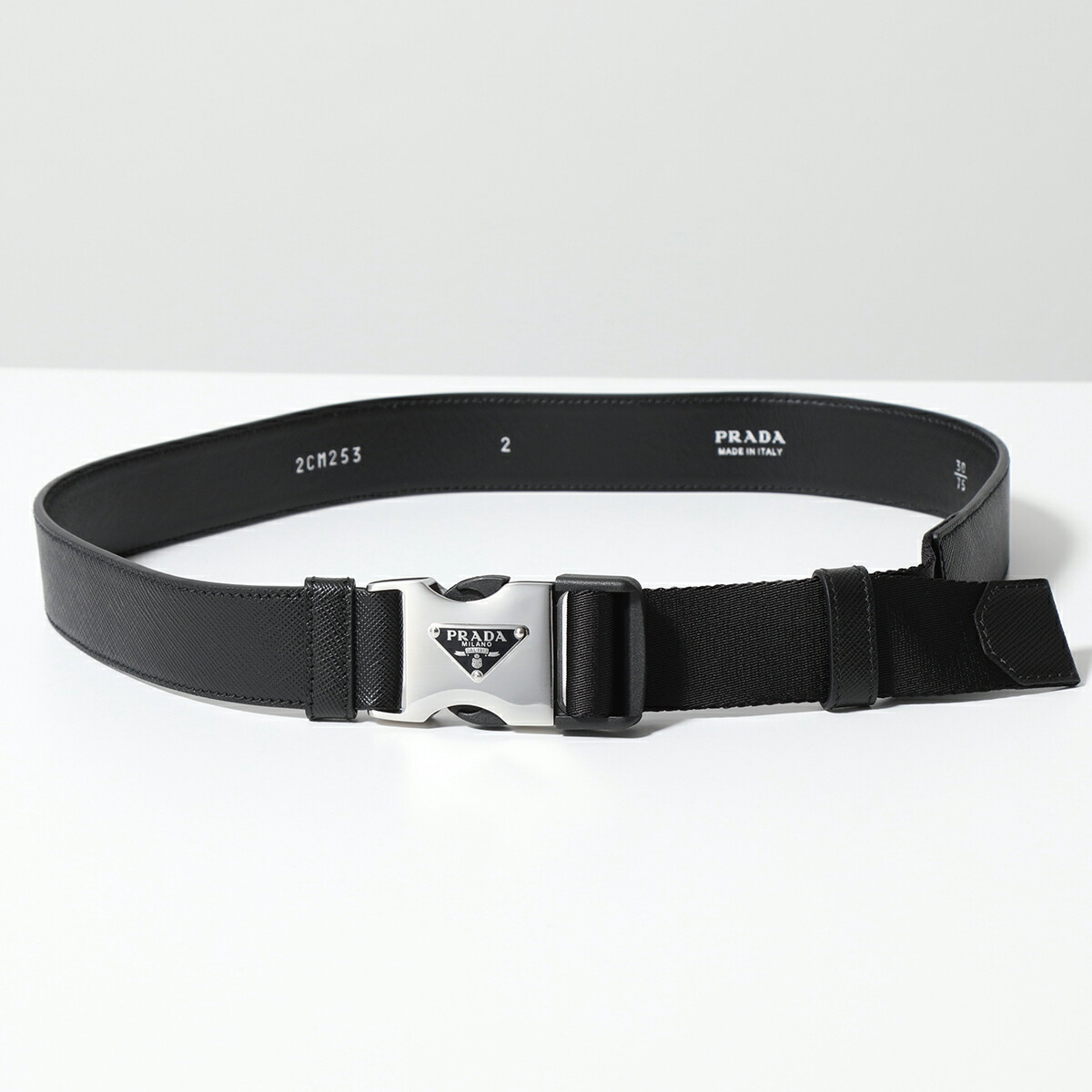 楽天市場】PRADA プラダ ベルト 2CM253 053 メンズ サフィアーノレザー