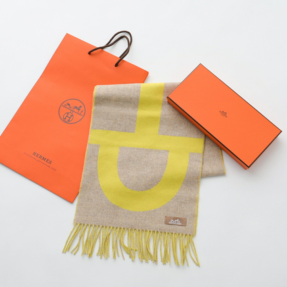 楽天市場】HERMES エルメス マフラー 140×30 グラン・モール H259116S