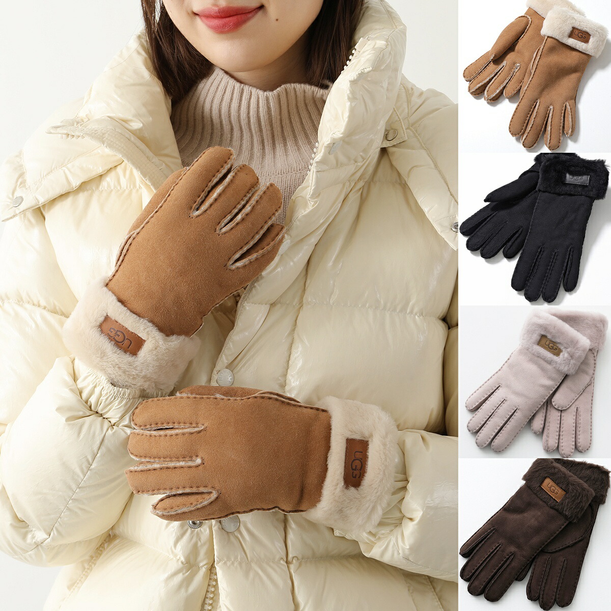 楽天市場】UGG アグ グローブ TURN CUFF GLOVE 17369 レディース