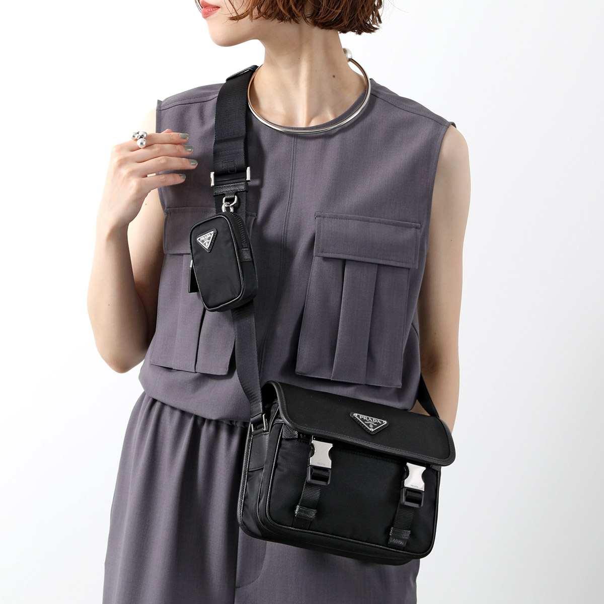 楽天市場】PRADA プラダ ショルダーバッグ Re-Nylon リナイロン 2VD034